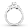 Thumbnail Image 2 of Diamond Bridal Set 3-1/3 ct tw Princess-cut 14K White Gold