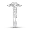 Thumbnail Image 2 of Diamond Bridal Set 3/4 ct tw Round/Marquise 14K White Gold