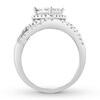 Thumbnail Image 1 of Princess-cut Diamond Engagement Ring 1-1/2 ct tw 14K White Gold