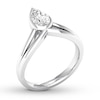 Thumbnail Image 3 of Diamond Solitaire Ring 1/2-carat Pear-shaped 14K White Gold
