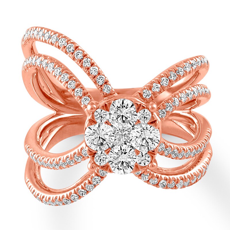Diamond Engagement Ring 1-1/4 ct tw Round-cut 14K Rose Gold