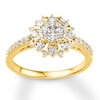 Thumbnail Image 1 of Diamond Engagement Ring 3/4 ct tw Round-cut 14K Yellow Gold