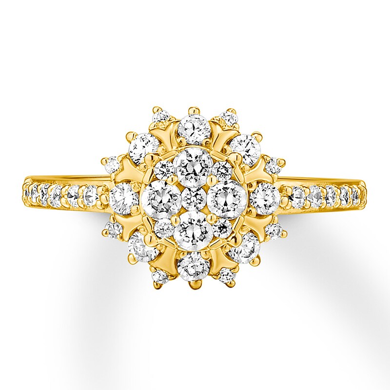 Main Image 4 of Diamond Engagement Ring 3/4 ct tw Round-cut 14K Yellow Gold