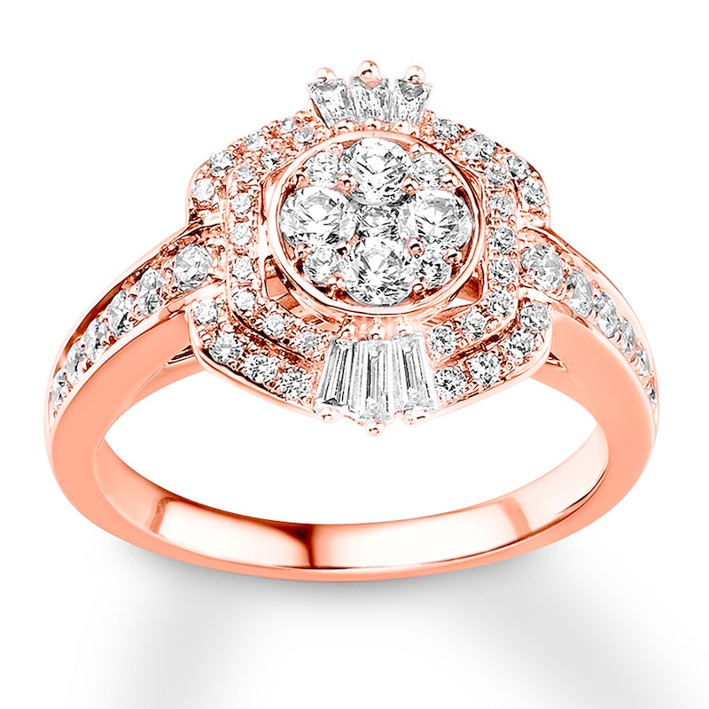 Main Image 1 of Diamond Engagement Ring 1 ct tw Round-cut 14K Rose Gold