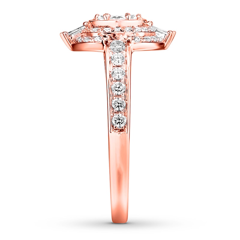 Main Image 3 of Diamond Engagement Ring 1 ct tw Round-cut 14K Rose Gold
