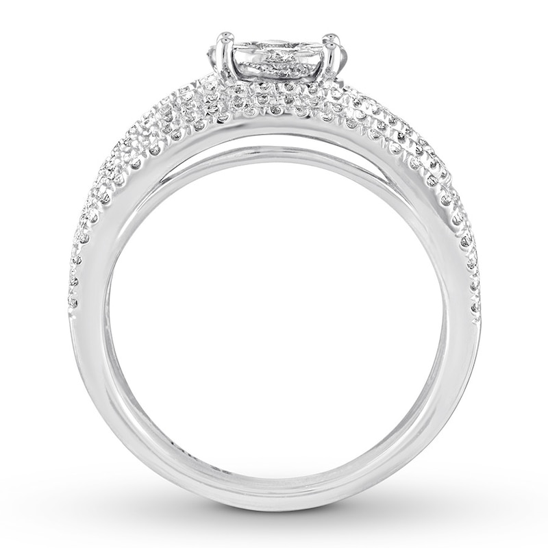 Diamond Engagement Ring 1-1/2 ct tw Round-cut 14K White Gold