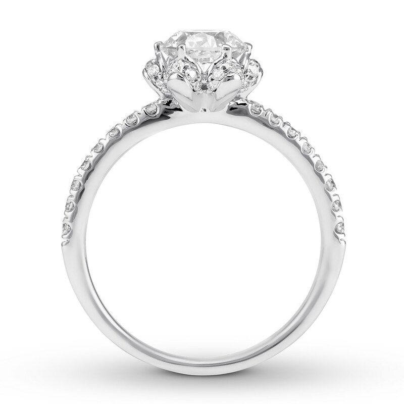 Diamond Engagement Ring 1-1/4 ct tw Round-cut 14K White Gold