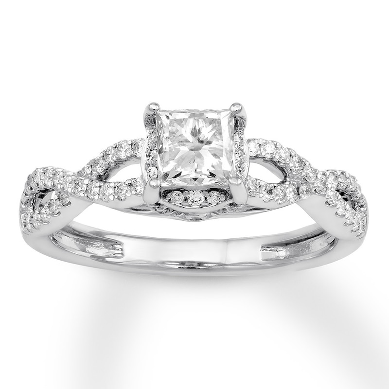 Diamond Engagement Ring 1 ct tw Princess-cut 14K White Gold