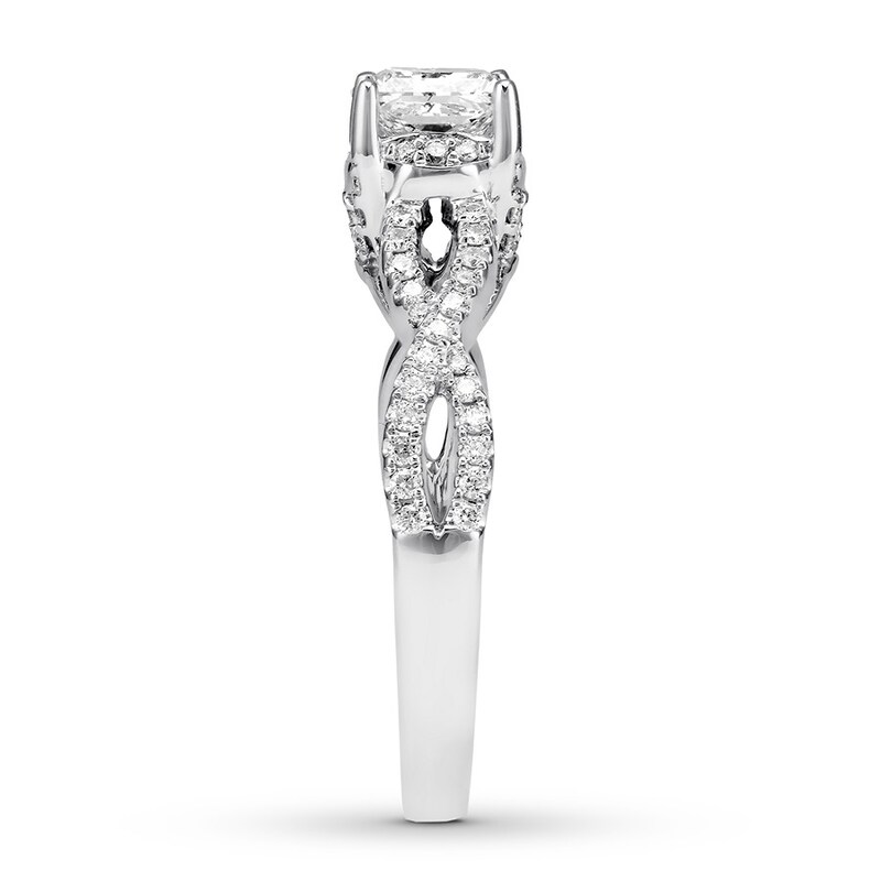 Diamond Engagement Ring 1 ct tw Princess-cut 14K White Gold