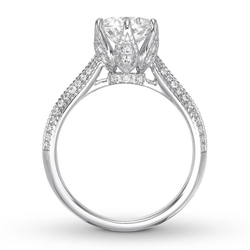 Diamond Engagement Ring 2-1/4 ct tw Round-cut 14K White Gold