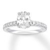 Thumbnail Image 0 of Diamond Engagement Ring 1-1/4 ct tw Oval/Round 14K White Gold