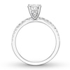 Thumbnail Image 1 of Diamond Engagement Ring 1-1/4 ct tw Oval/Round 14K White Gold