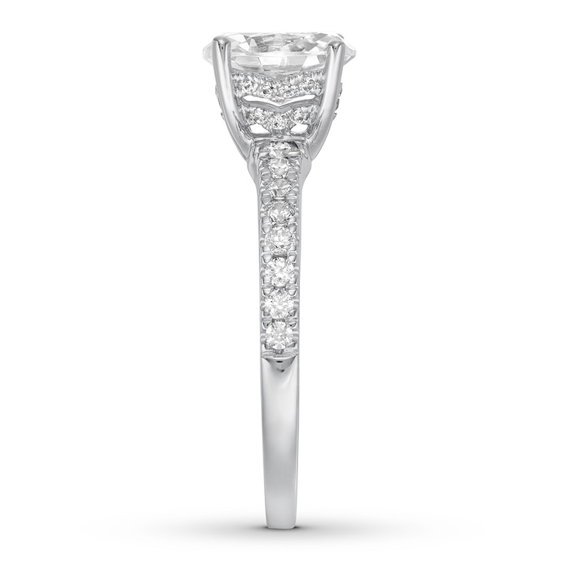 Diamond Engagement Ring 1-1/4 ct tw Oval/Round 14K White Gold
