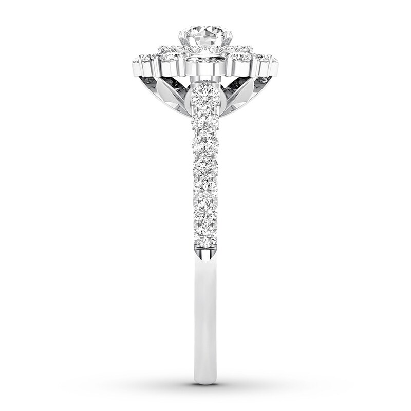 Diamond Engagement Ring 1-1/4 ct tw Round-cut 14K White Gold