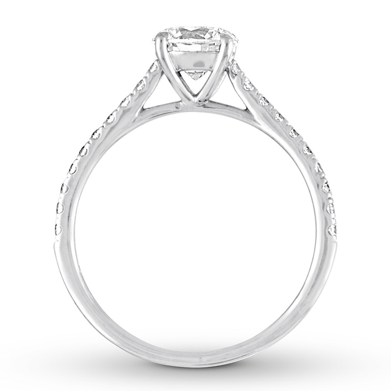 Diamond Engagement Ring 1/2 ct tw Round-cut 14K White Gold