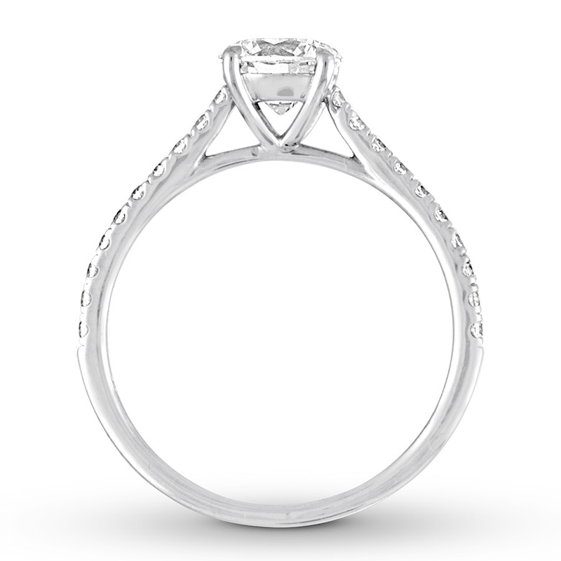 Main Image 2 of Diamond Engagement Ring 1/2 ct tw Round-cut 14K White Gold