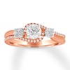 Thumbnail Image 0 of Diamond Engagement Ring 3/4 ct tw Round-cut 14K Rose Gold