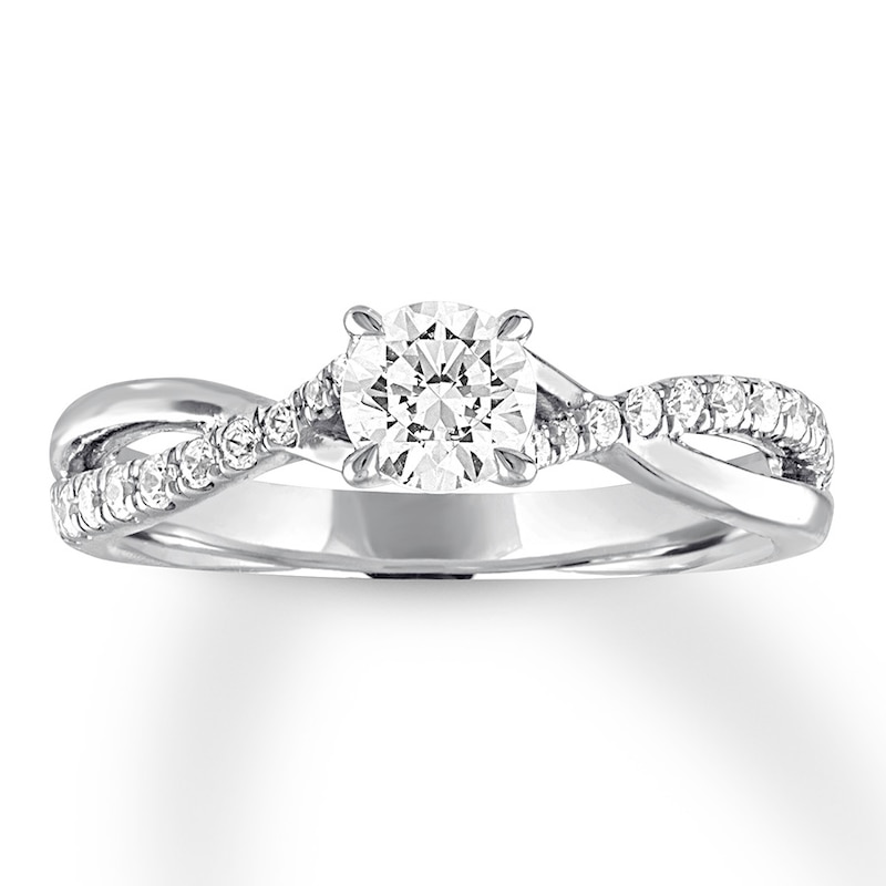 Main Image 1 of Diamond Engagement Ring 5/8 ct tw Round-cut 14K White Gold