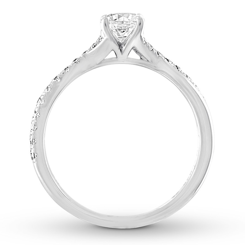 Main Image 2 of Diamond Engagement Ring 5/8 ct tw Round-cut 14K White Gold