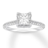 Thumbnail Image 1 of Princess-cut Diamond Engagement Ring 1-1/4 ct tw 14K White Gold