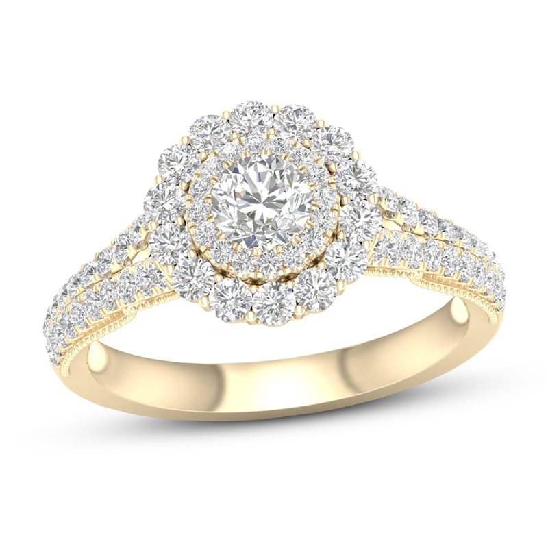 Main Image 1 of Diamond Engagement Ring 1 ct tw Round 14K Yellow Gold