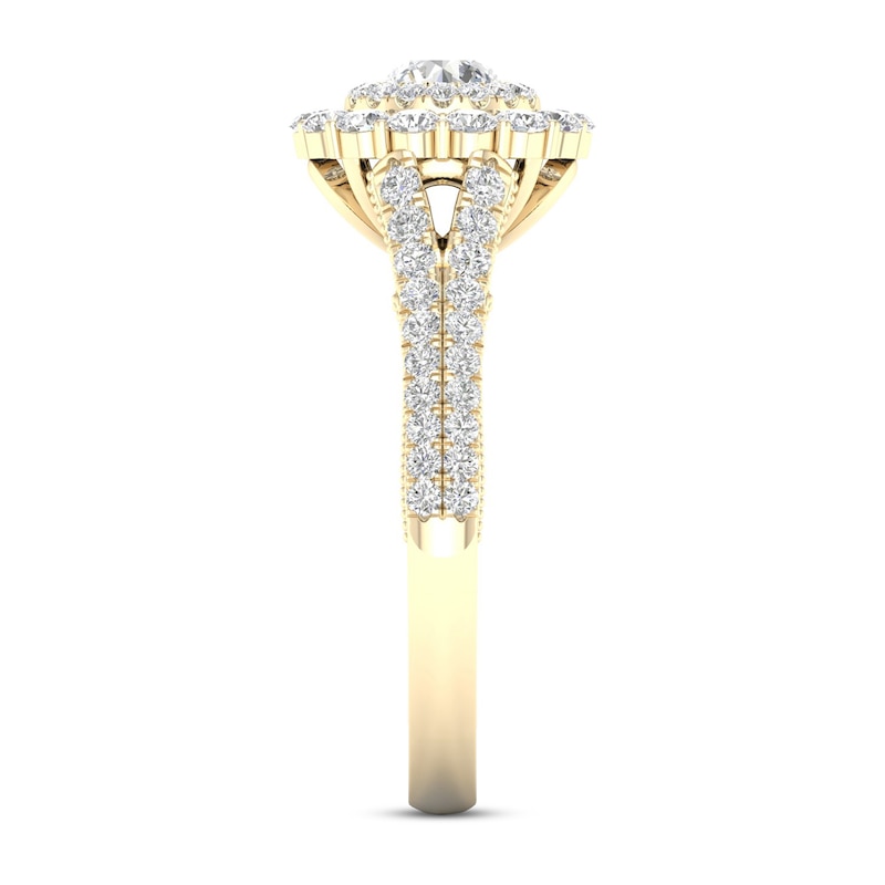 Main Image 3 of Diamond Engagement Ring 1 ct tw Round 14K Yellow Gold