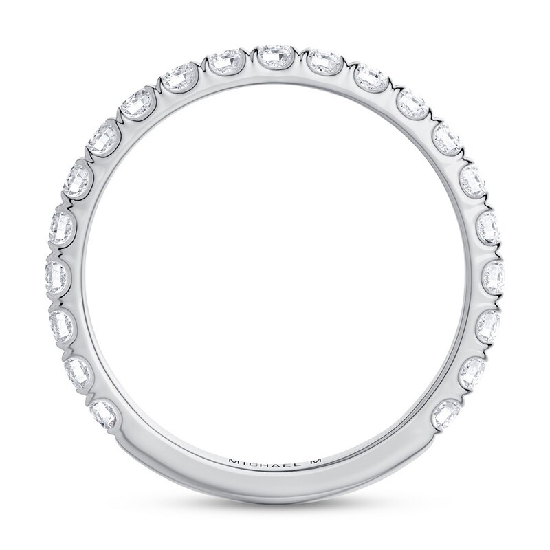 Michael M Wedding Band 3/4 ct tw Diamonds 18K White Gold
