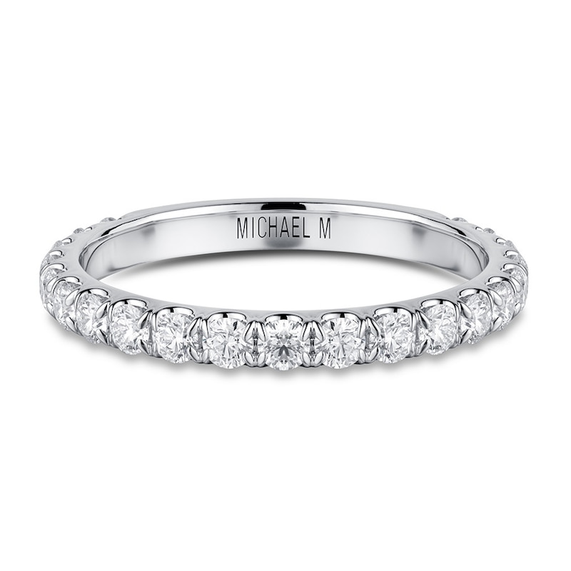 Michael M Wedding Band 3/4 ct tw Diamonds 18K White Gold