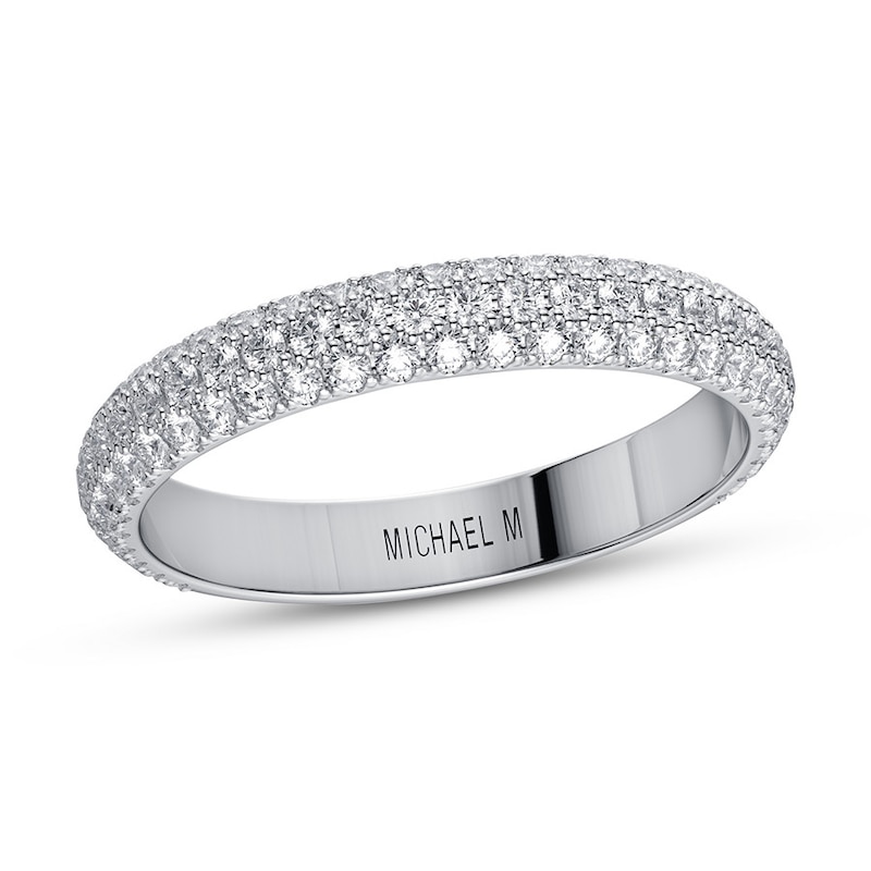 Michael M Wedding Band 1/2 ct tw Diamonds 18K White Gold
