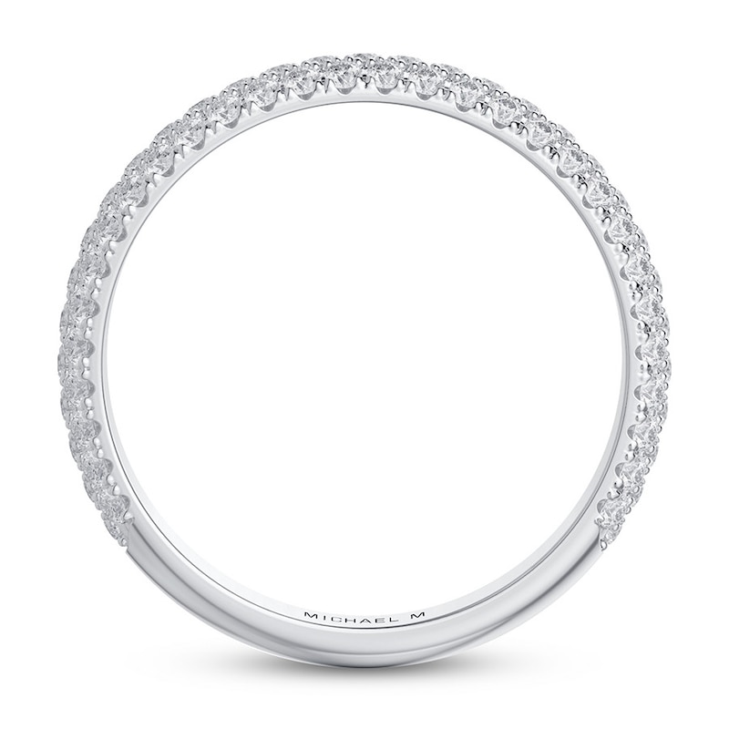 Michael M Wedding Band 1/2 ct tw Diamonds 18K White Gold