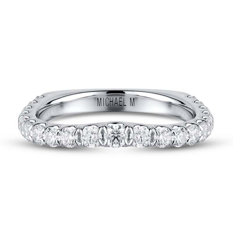 Michael M Wedding Band 3/4 ct tw Diamonds 18K White Gold