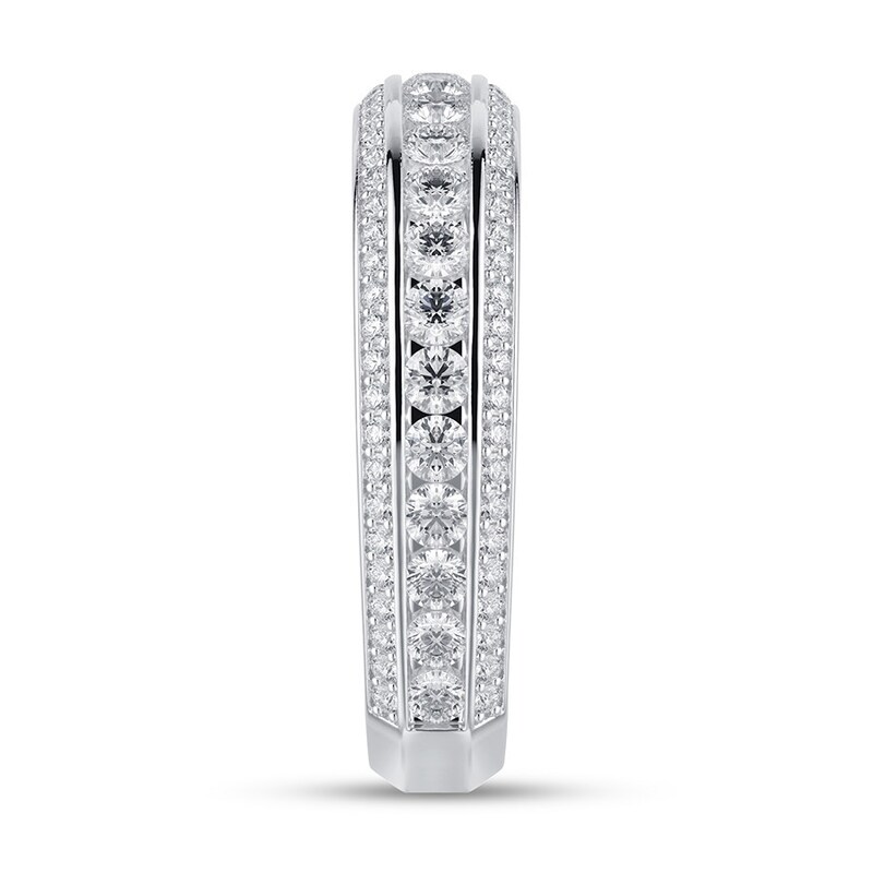 Michael M Wedding Band 7/8 ct tw Diamonds 18K White Gold