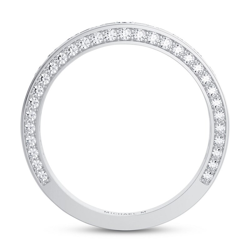 Michael M Wedding Band 3/4 ct tw diamonds 18K White Gold