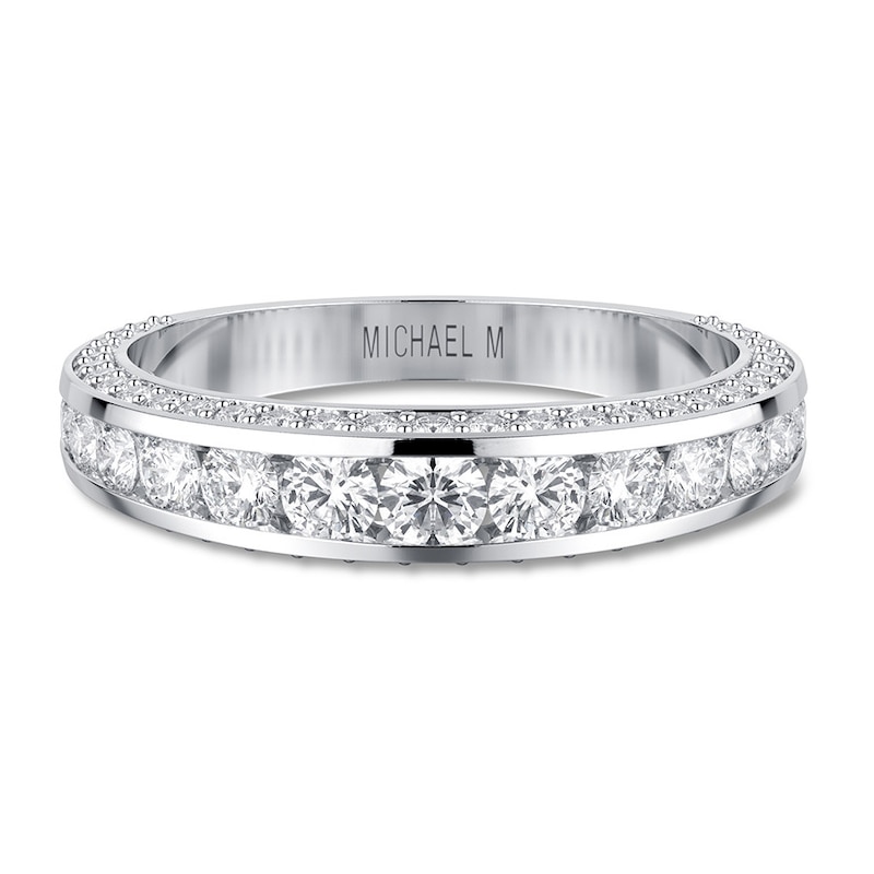 Michael M Wedding Band 3/4 ct tw diamonds 18K White Gold