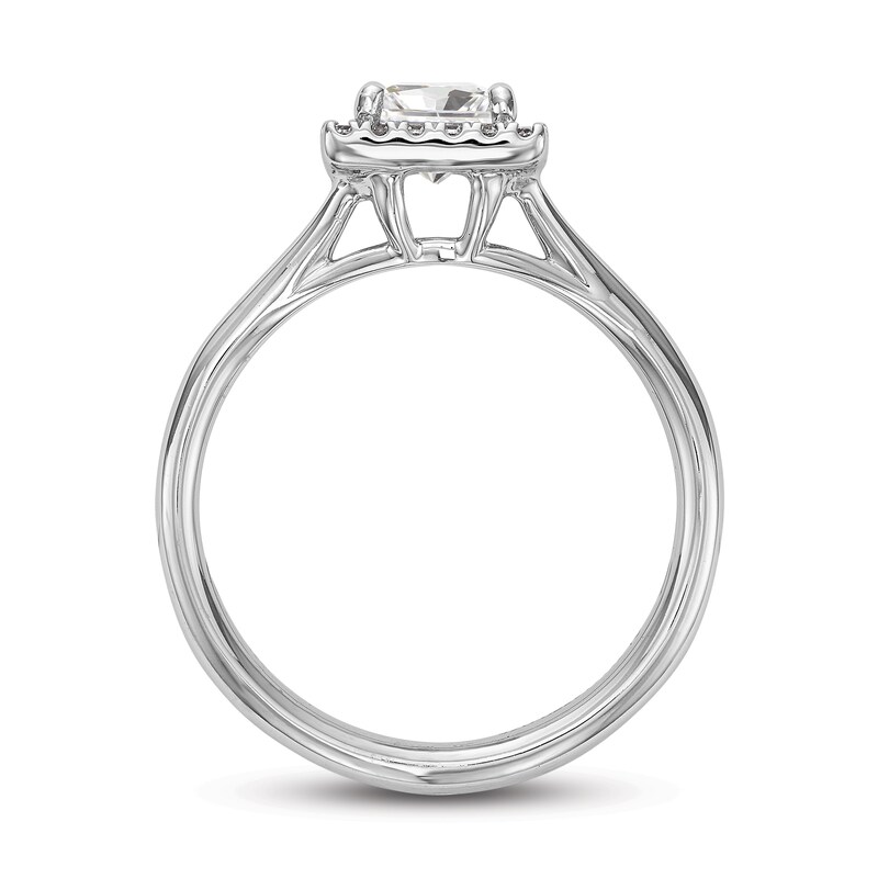 Main Image 2 of Diamond Engagement Ring 1/3 ct tw Princess/Round 14K White Gold