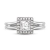 Thumbnail Image 3 of Diamond Engagement Ring 1/3 ct tw Princess/Round 14K White Gold
