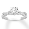 Thumbnail Image 0 of Diamond Engagement Ring 1-1/8 ct tw Round-cut 14K White Gold