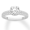 Thumbnail Image 0 of Diamond Engagement Ring 1-3/8 ct tw Round-cut 14K White Gold