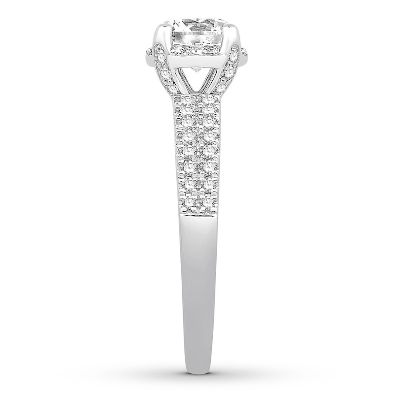 Main Image 3 of Diamond Engagement Ring 1-3/8 ct tw Round-cut 14K White Gold