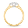 Thumbnail Image 1 of Diamond 3-Stone Engagement Ring 5/8 ct tw Round 14K Yellow Gold