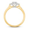 Thumbnail Image 2 of Diamond 3-Stone Engagement Ring 5/8 ct tw Round 14K Yellow Gold