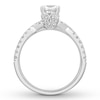 Thumbnail Image 1 of Diamond Engagement Ring 1 ct tw Princess/Round 14K White Gold