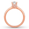 Thumbnail Image 1 of Diamond Engagement Ring 1 ct tw Princess/Round 14K Rose Gold