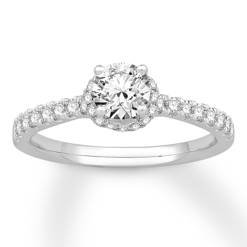 Main Image 1 of Diamond Engagement Ring 3/4 ct tw Round-cut 14K White Gold
