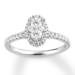Diamond Engagement Ring 3/4 ct tw Round 14K White Gold