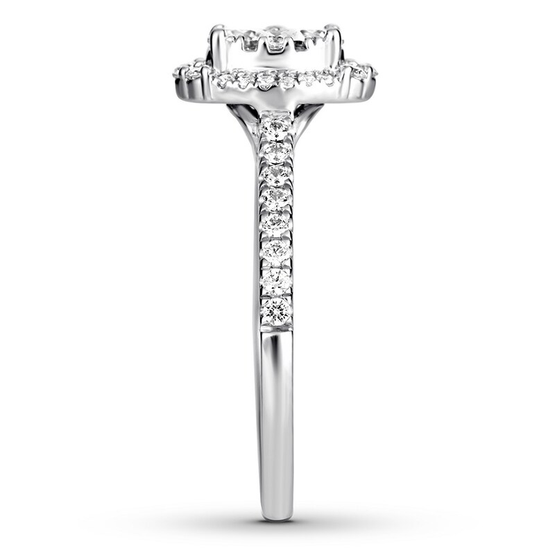 Diamond Engagement Ring 3/4 ct tw Round 14K White Gold