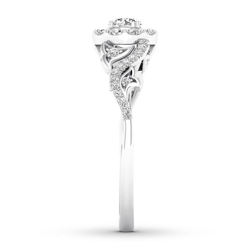 Main Image 3 of Diamond Engagement Ring 5/8 ct tw Round-cut 14K White Gold
