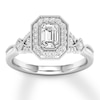 Thumbnail Image 0 of Diamond Engagement Ring 3/4 ct tw Emerald-cut 14K White Gold