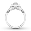 Thumbnail Image 2 of Diamond Engagement Ring 3/4 ct tw Emerald-cut 14K White Gold