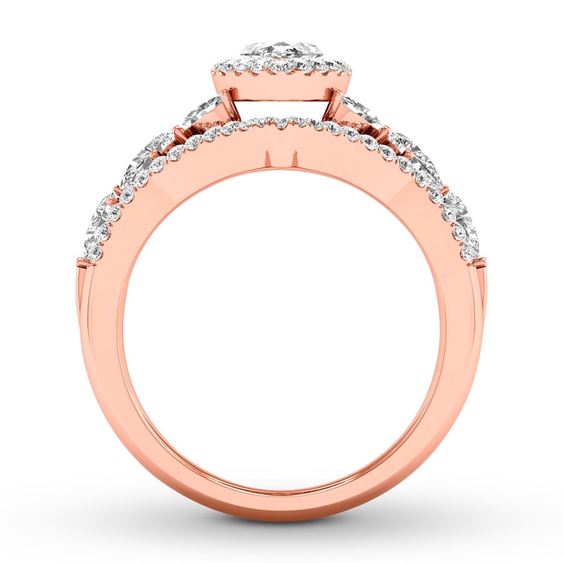 Main Image 2 of Diamond Engagement Ring 1-3/8 ct tw Marquise 14K Rose Gold